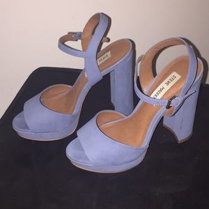 beautiful blue chunky heels from Steve Madden!